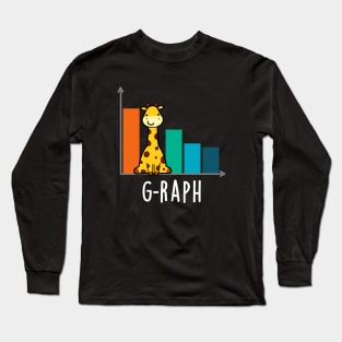 G-raph Cute Giraffe Graph Pun Long Sleeve T-Shirt